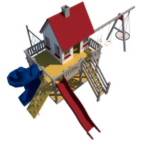 Ігровий майданчик з дерева Казка